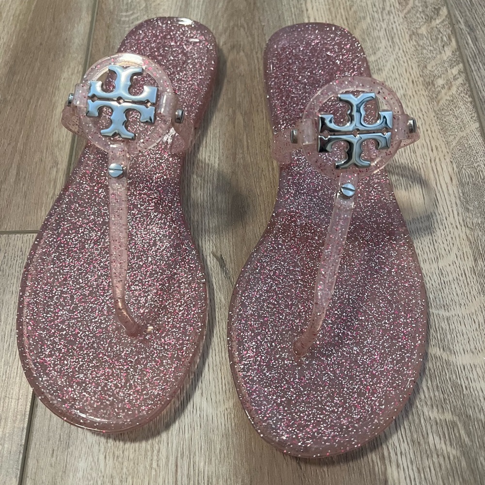 Tory Burch Pink Glitter Sandals